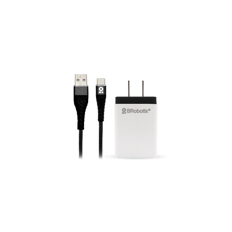 CARGADOR BROBOTIX USB C/CABLE TIPO C CARGA RÁPIDA 963325