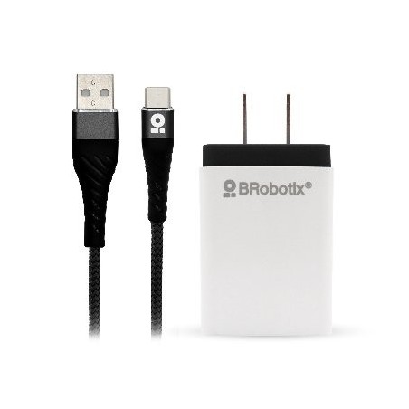 CARGADOR BROBOTIX USB C/CABLE TIPO C CARGA RÁPIDA 963325
