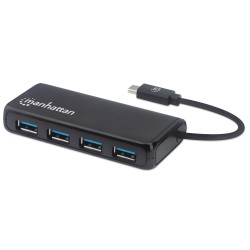Conector Múltiple de 4 Puertos para USB MANHATTAN 164924