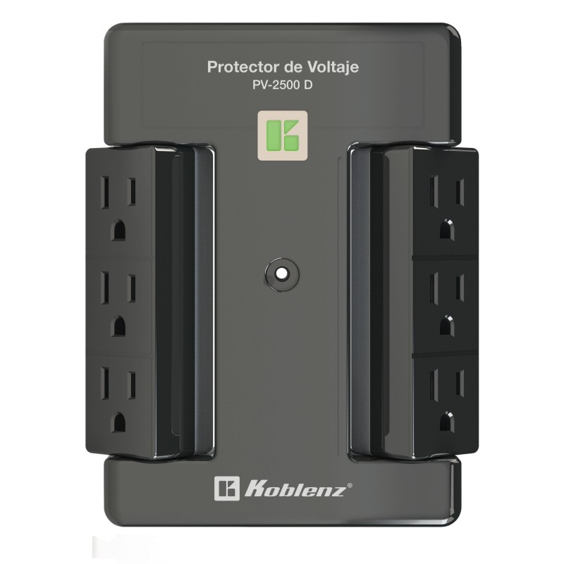 Protector de voltaje, 2500 VA /2000 W, 6 cont KOBLENZ PV-2500 D