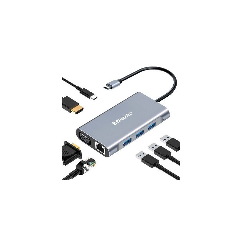 Docking 7 EN 1: USB V3.0 tipo C a USB V3.0 BROBOTIX 6001202