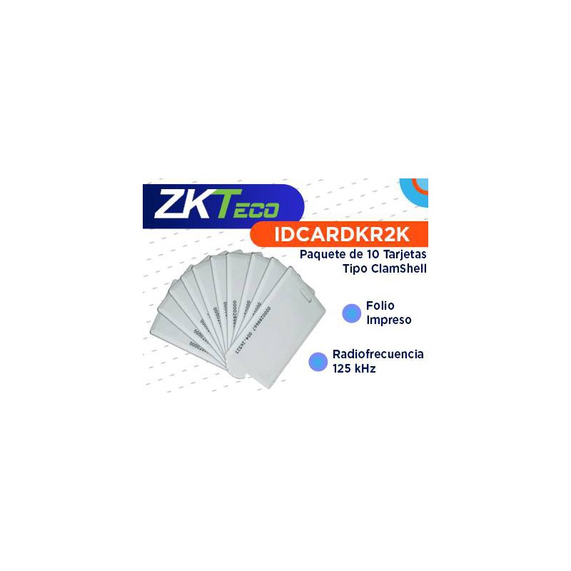 Tarjetas compatibles con lectores RFID con fr ZK TECO IDCARDKR2K 
