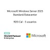 Sistema Operativo Hewlett Packard Enterprise LTU de Microsoft Windows Server 2025 con servicio de escritorio remoto 5 usuarios C