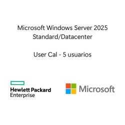 Sistema Operativo Hewlett Packard Enterprise LTU de Microsoft Windows Server 2025 5 usuarios CAL