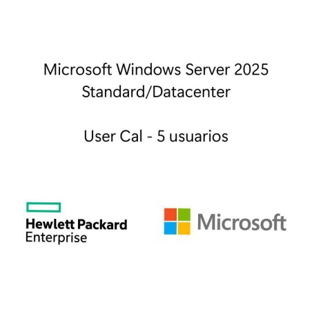 Sistema Operativo Hewlett Packard Enterprise LTU de Microsoft Windows Server 2025 5 usuarios CAL