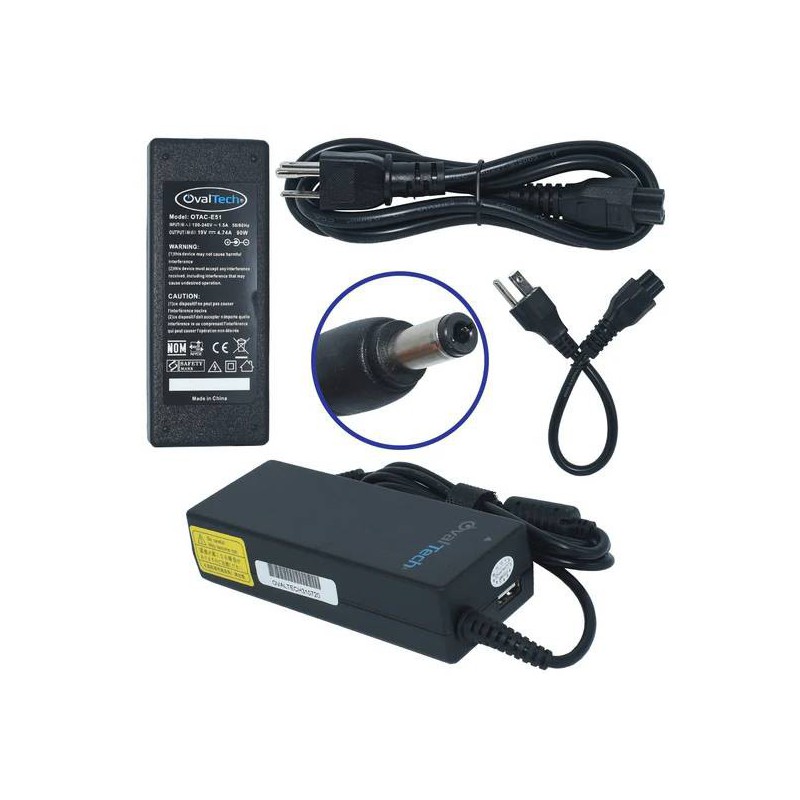 Adaptador para Computadora Portatil  OVALTECH 19V/4.74AH + USB