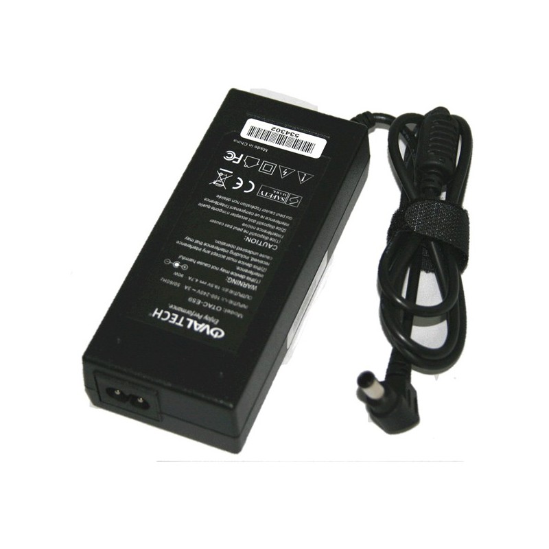 Adaptador para Computadora Portatil  OVALTECH 19.5V/4.74AH C/Blister + USB